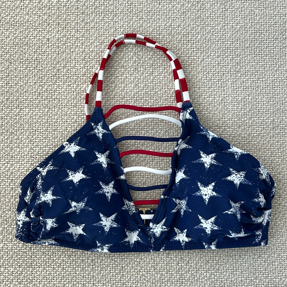 USA flag bikini top